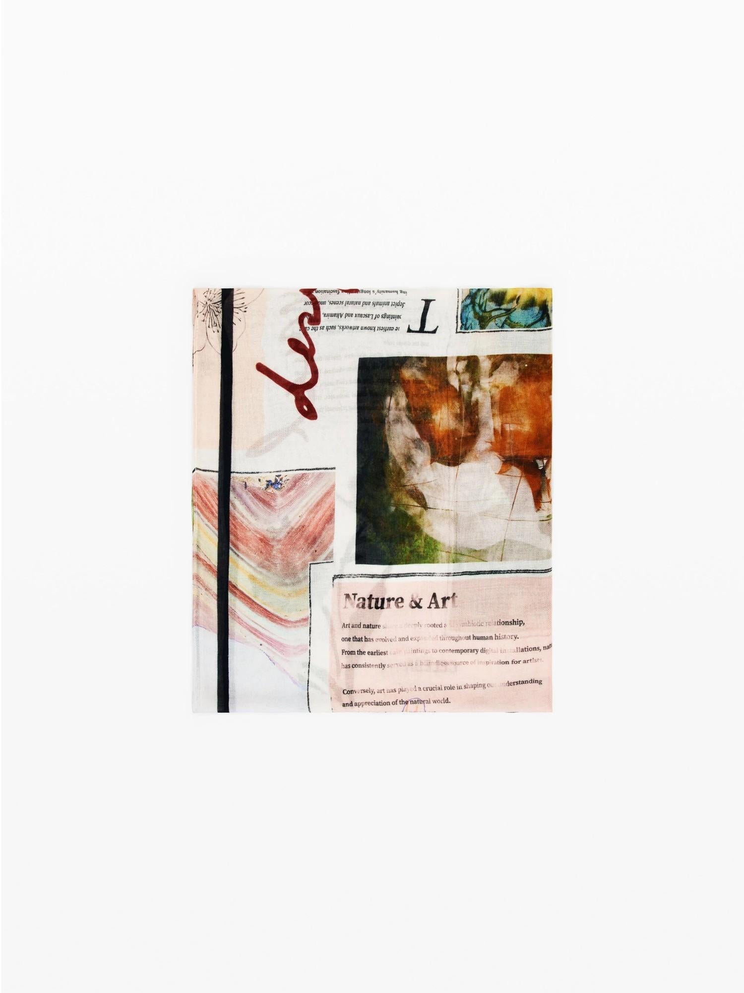 Desigual Foulard rettangolare collage Donna Finiture del mare 25WAWA13 9019 DESIGUAL