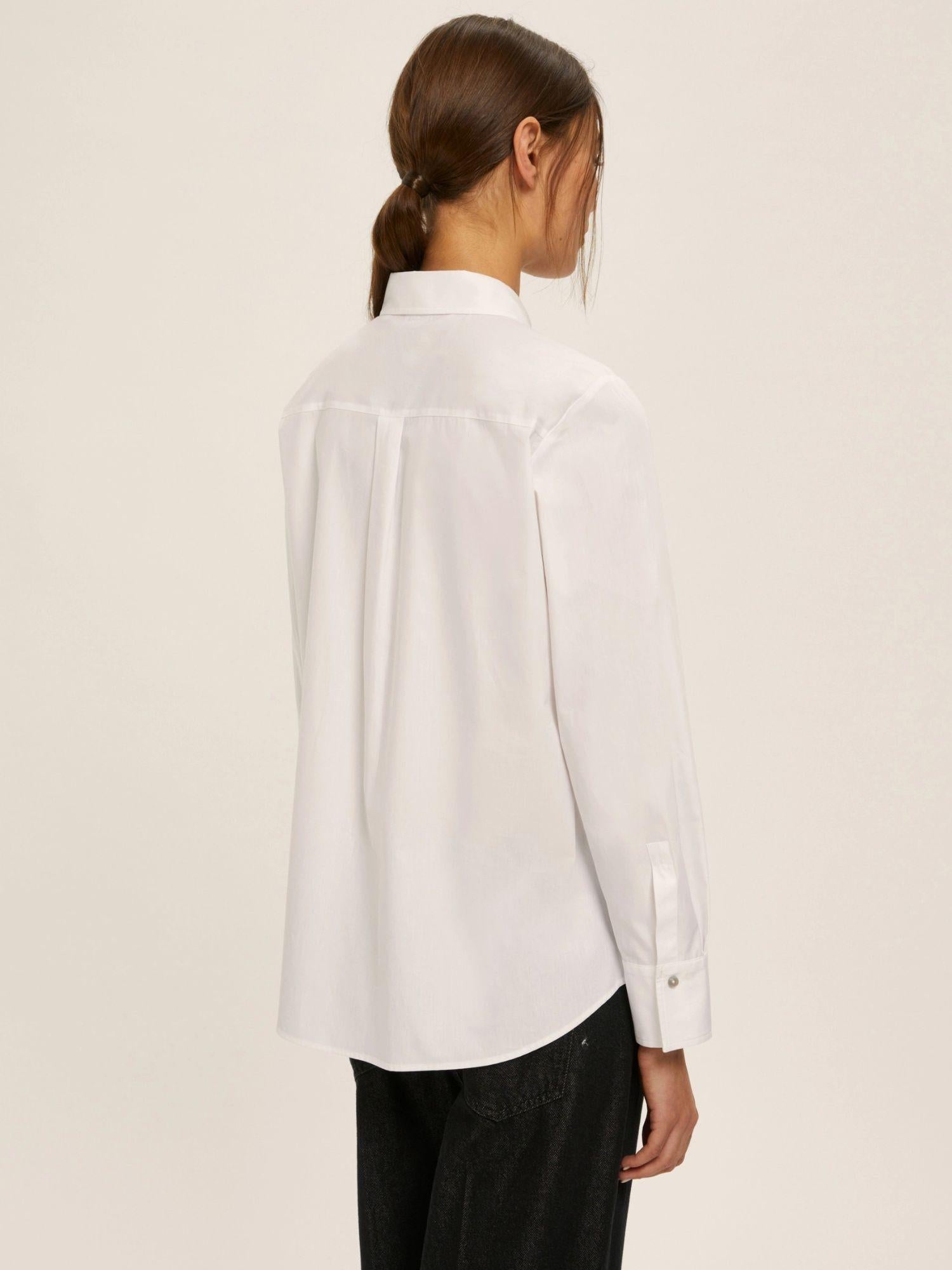Emme Marella Camicia in popeline con dettagli di perle e strass Valda Donna Bianco 2525116044200 003 EMME MARELLA