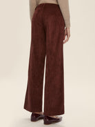 Emme Marella Pantalone dritto in velluto Destino Donna Bordeaux 2525136052200 004 EMME MARELLA