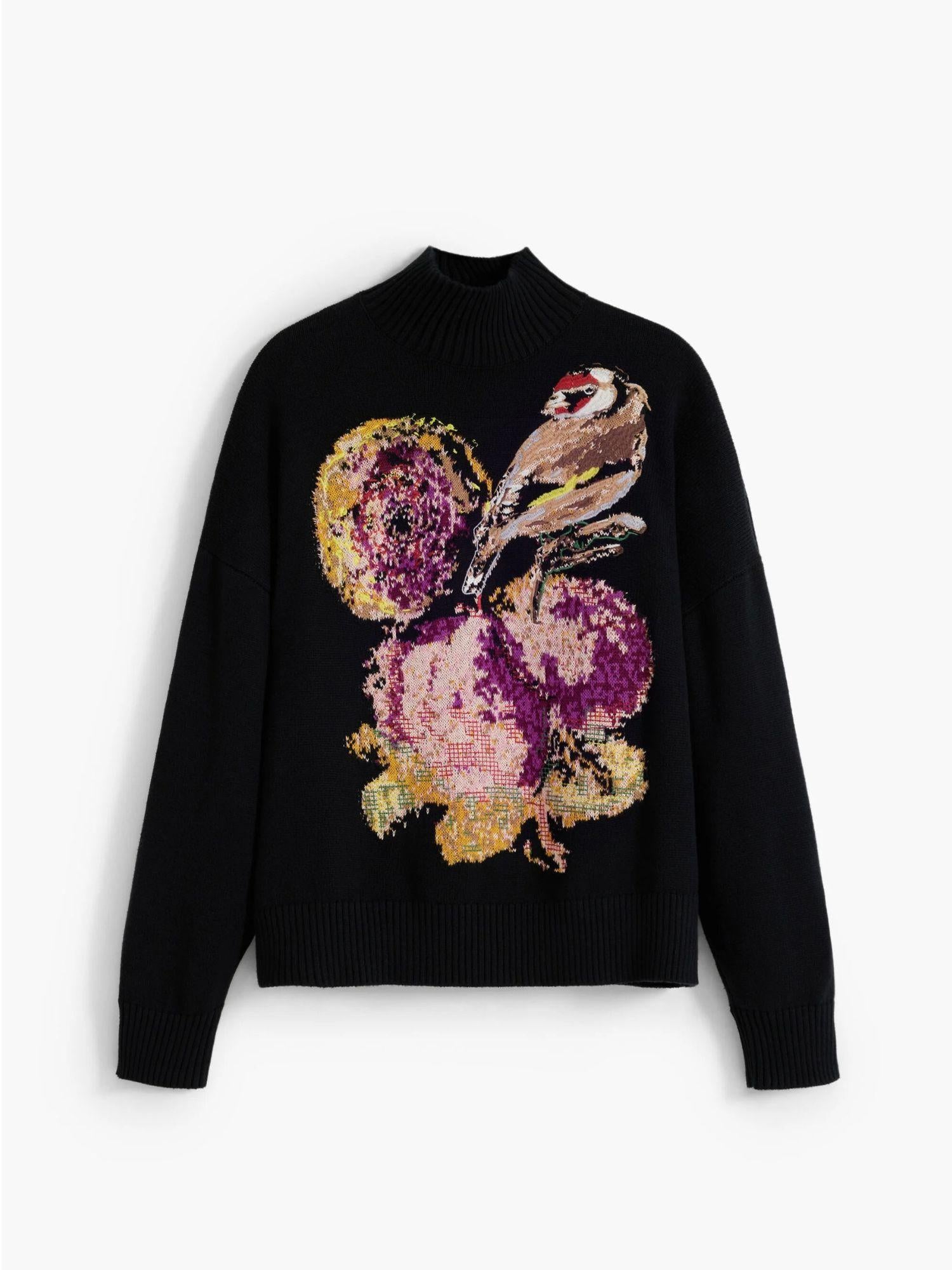 Desigual Maglione disegnato da Mr. Christian Lacroix Donna Nero 25WWJF04 2000 DESIGUAL