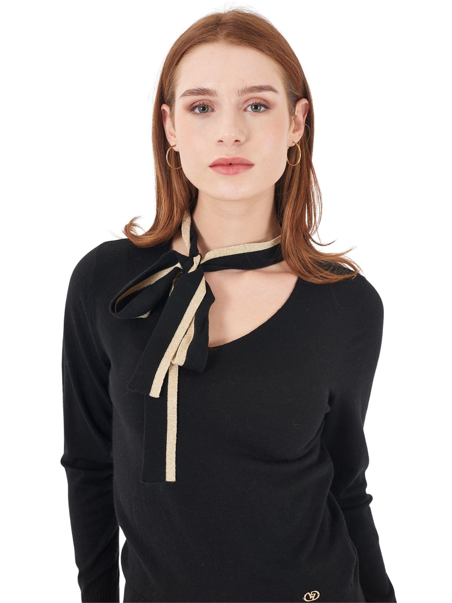Yes Zee Maglia Donna Nera M015 IP00 0801 YES ZEE