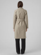Vero Moda Cappotto Donna Fortuneaya Beige 10278330 Silver Mink MELANGE VERO MODA