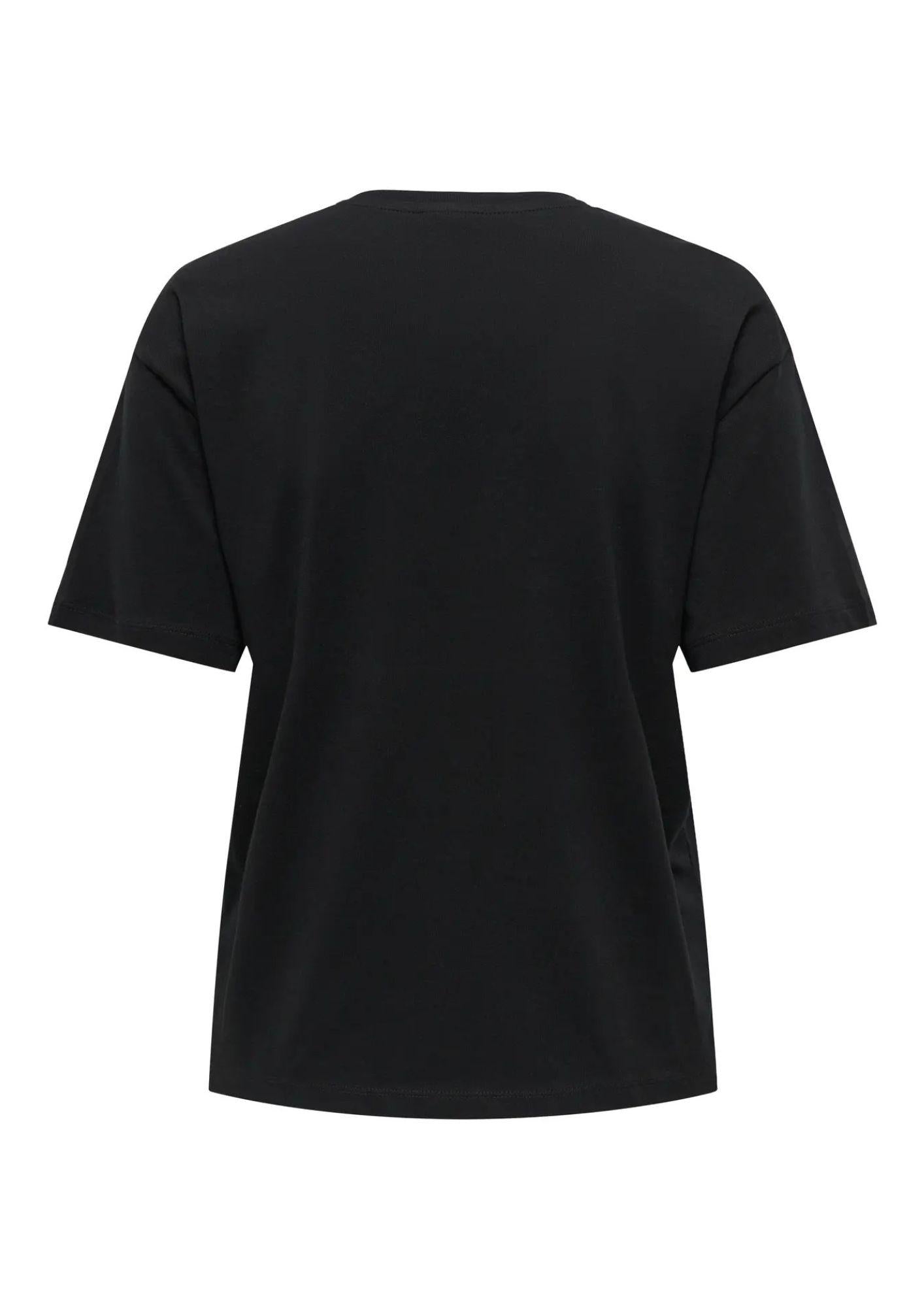 Jacqueline De Yong T-Shirt Donna Smilla Nera 15359986 Black STONES JACQUELINE DE YONG