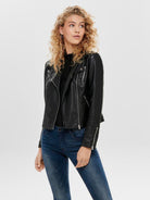 Only Giacca in Finta Pelle Donna Gemma Nero 15153079 Black ONLY