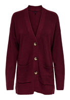 Cardigan Donna Only Ibi Bordeaux 15351147 Cabernet ONLY