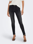 Only ONLBLUSH Vita media Skinny Fit Jeans Donna Black Denim 15157997 Black Denim ONLY