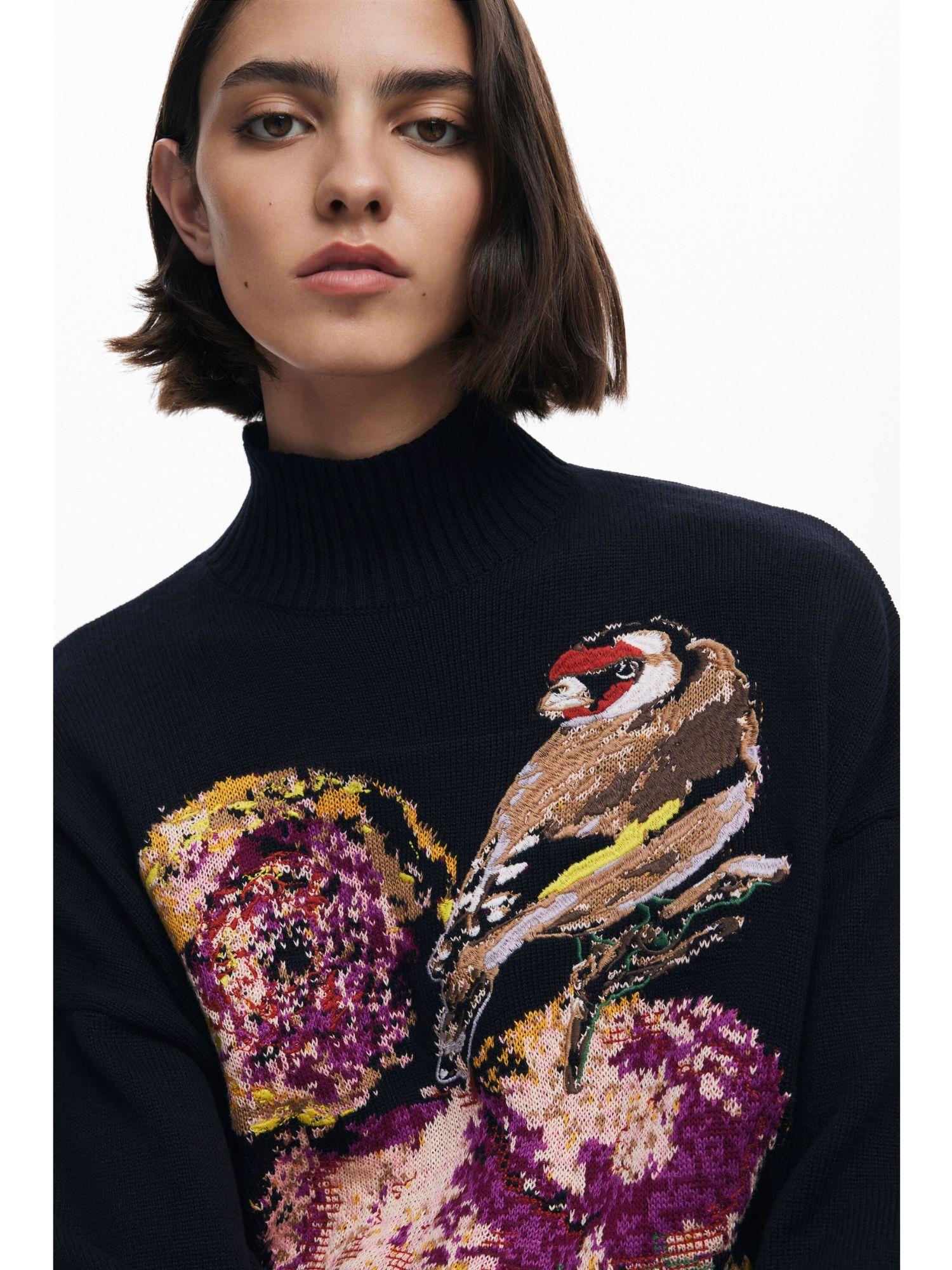 Desigual Maglione disegnato da Mr. Christian Lacroix Donna Nero 25WWJF04 2000 DESIGUAL