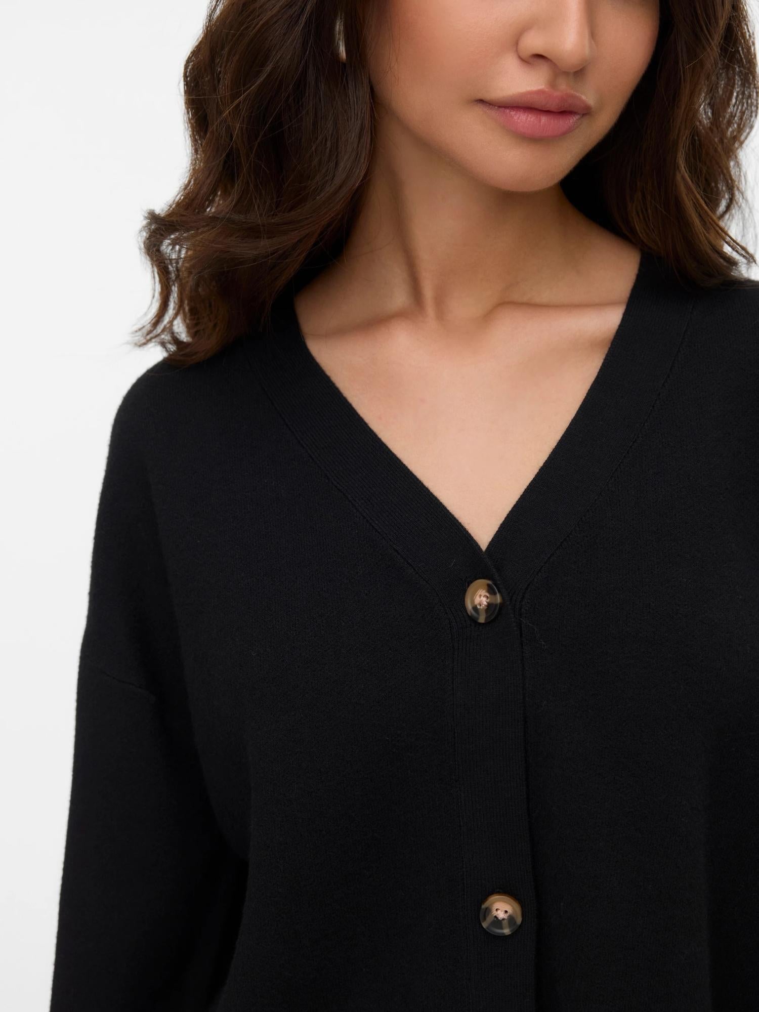 Vero Moda Cardigan In Maglia Donna Saba Nero 10331794 Black VERO MODA