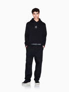Armani Exchange felpa nera elegante con cappuccio da uomo con logo ricamato XM000369 AF10818 UC001 ARMANI EXCHANGE