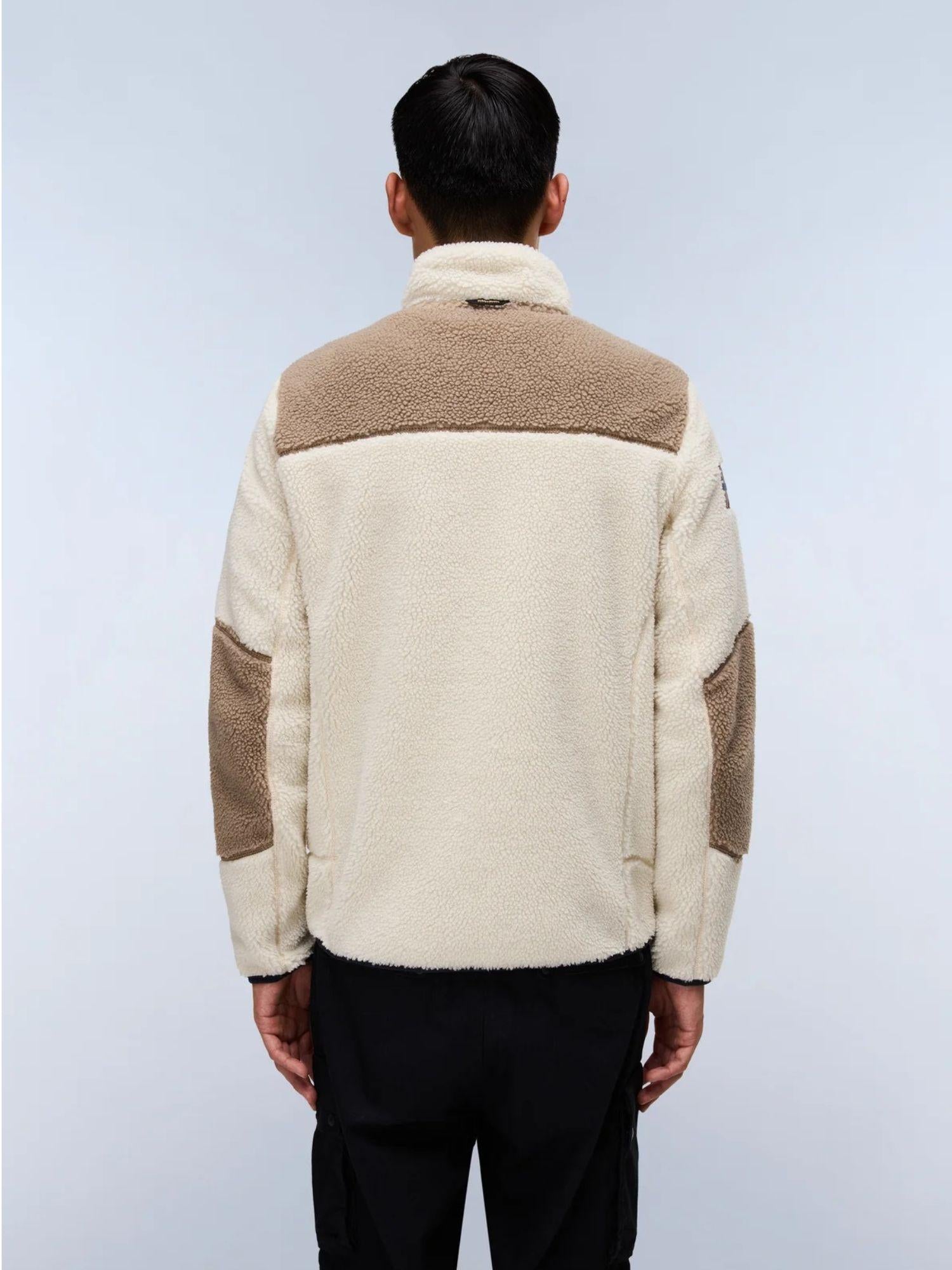 Napapijri Felpa in Pile con Zip Uomo Yupik Multicolour NP0A4GNT MQZ NAPAPIJRI
