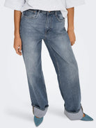 Only ONLHOPE Vita alta Wide Leg Fit Jeans Donna Special Blue Grey Denim 15325797 Special Blue Grey Denim ONLY
