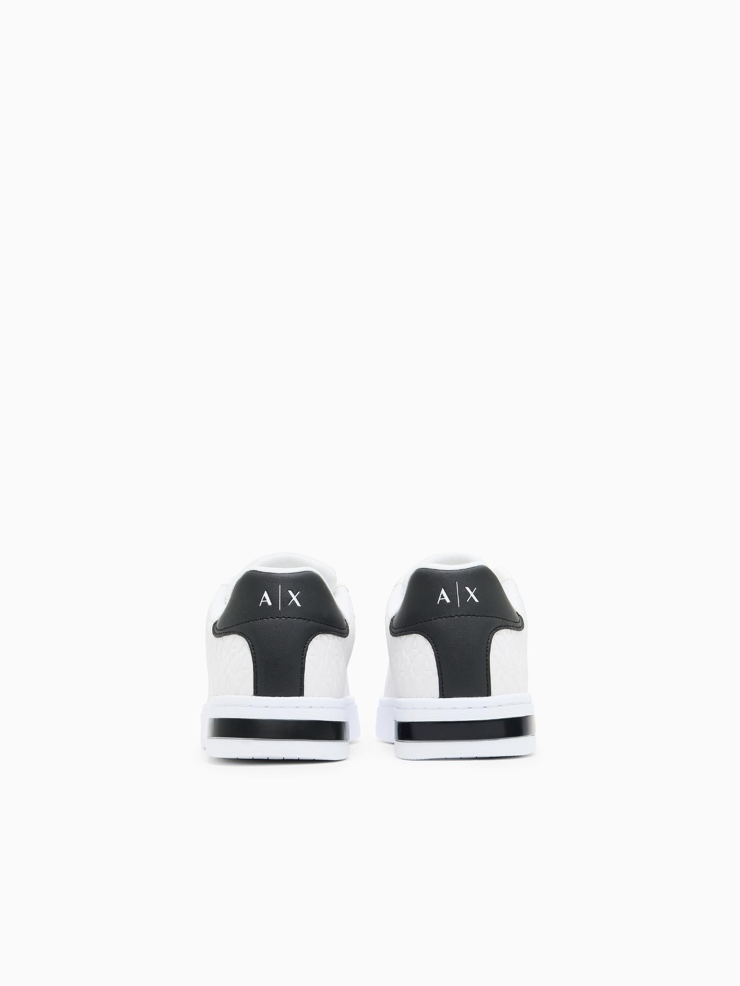 Armani Exchange Scarpe da ginnastica con lacci e logo in rilievo allover Uomo Bianco XM000140 AF11916 M0028 ARMANI EXCHANGE