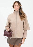 Jacqueline De Yong Giacca Invernale Donna Memory Beige 15353907 Camel MELANGE WITH WHITE JACQUELINE DE YONG