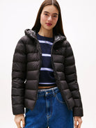 Tommy Hilfiger Piumino con Cappuccio Donna Nero DW0DW21617 BDS TOMMY HILFIGER
