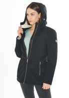 Yes Zee Cappotto Softshell con Cappuccio e Coulisse Donna Nero O088 M200 0801 YES ZEE