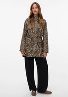 Vero Moda Giacca Invernale Donna Malou Marrone Animalier 10330969 Irish Cream VERO MODA