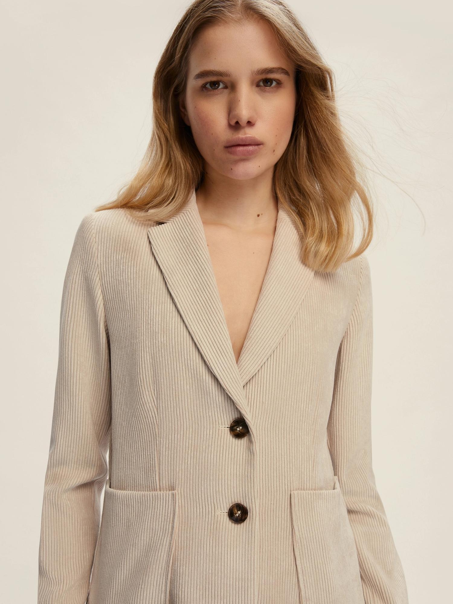 Emme Marella Blazer in velluto a coste Bino Donna Bianco Sporco 2525046062200 002 EMME MARELLA