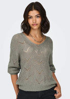 Jacqueline De Yong Maglia Donna Badut Argento 15302387 December Sky SILVER LUREX JACQUELINE DE YONG