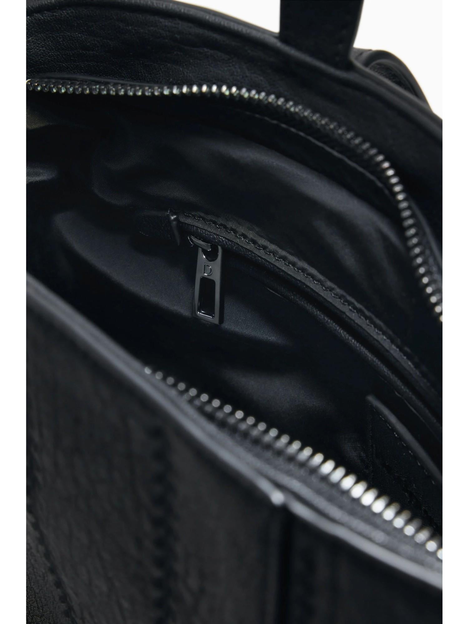 Desigual Zaino effetto pelle patch piccolo Donna Nero 25WAKP24 2000 DESIGUAL