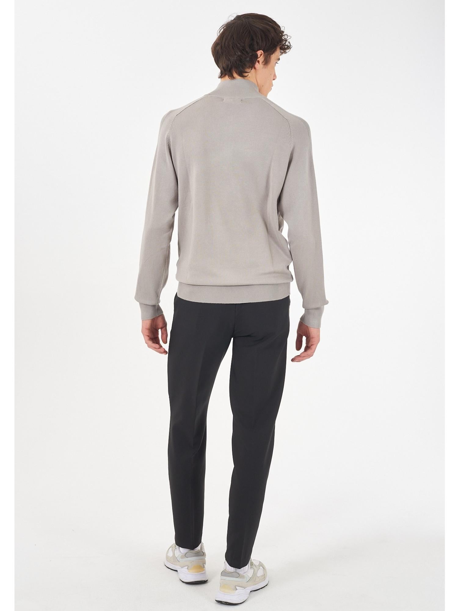 Yes Zee Maglia Lupetto con mezza zip Uomo Grigio chiaro M858 ML00 0846 YES ZEE