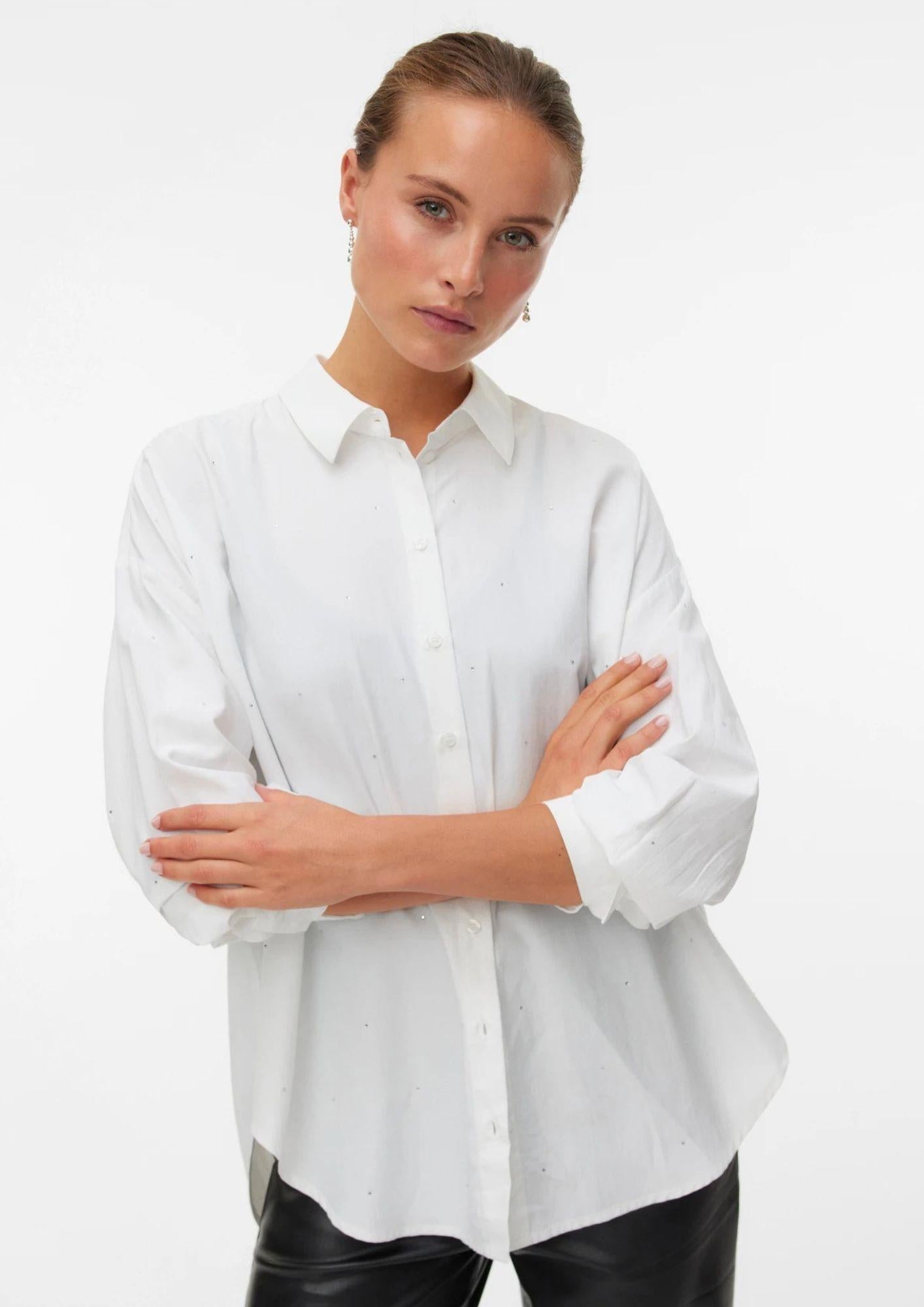 Vero Moda Camicia Donna Fanni Bianca 10337791 Bright White VERO MODA