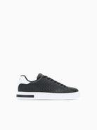 Armani Exchange Scarpe da ginnastica con lacci e logo in rilievo allover Uomo Nero XM000140 AF11916 MC011 ARMANI EXCHANGE
