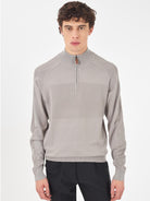 Yes Zee Maglia Lupetto con mezza zip Uomo Grigio chiaro M858 ML00 0846 YES ZEE