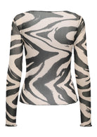 Jacqueline De Yong Top Donna Elsa Grigio e Bianco Animalier 15356004 Black WHITECAP GRAY GEO JACQUELINE DE YONG