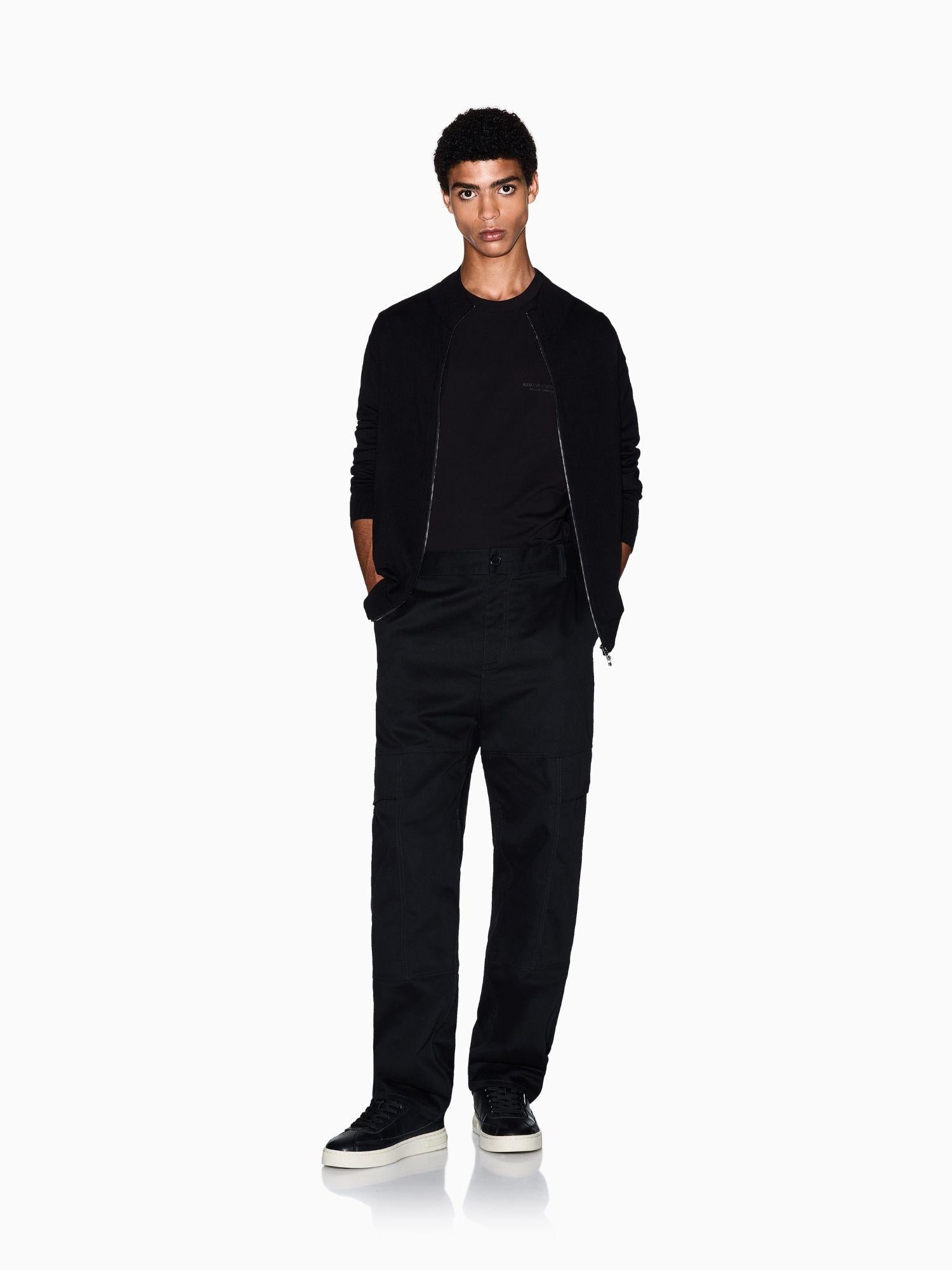 Armani Exchange T-shirt regular fit con logo Uomo Nero XM001281 AF10361 UC001 ARMANI EXCHANGE