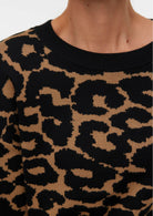 Vero Moda Pullover Donna Siljeanimal Marrone Animalier 10330808 Tigers Eye W. BLACK VERO MODA