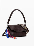 Desigual Borsa effetto camoscio logo 3D medio Donna Marrone 25WAXP70 6009 DESIGUAL
