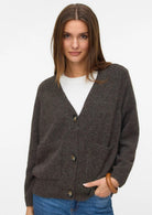 Vero Moda Cardigan Donna Boom Marrone 10320457 Chocolate Torte MELANGE VERO MODA