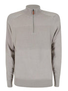 Yes Zee Maglia Lupetto con mezza zip Uomo Grigio chiaro M858 ML00 0846 YES ZEE
