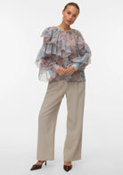 Vero Moda Camicia Donna Sabrina Beige fantasia 10343817 Brown VERO MODA
