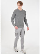 Yes Zee Maglia Girocollo Uomo Grigio chiaro M805 HN00 0846 YES ZEE
