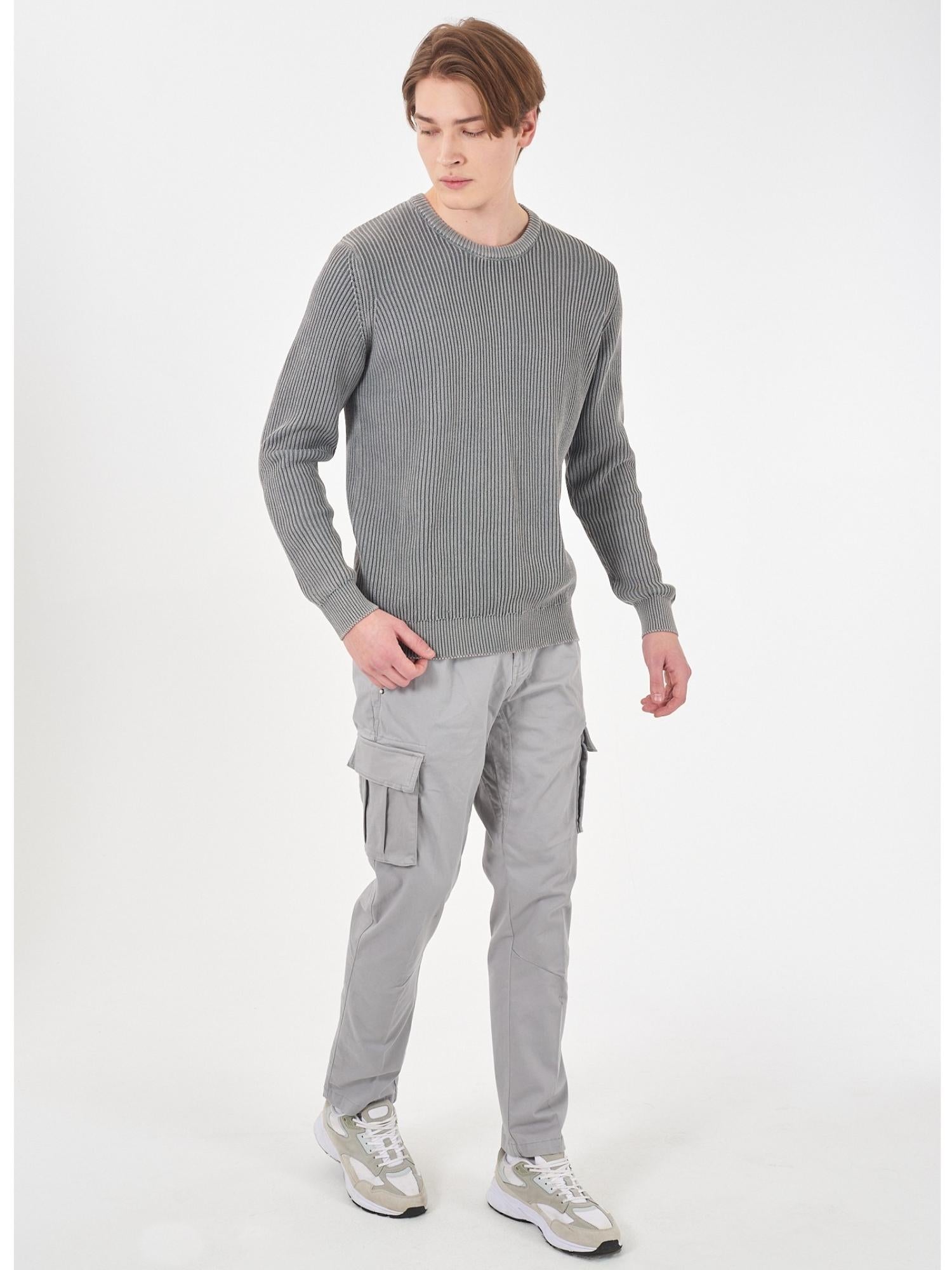 Yes Zee Maglia Girocollo Uomo Grigio chiaro M805 HN00 0846 YES ZEE