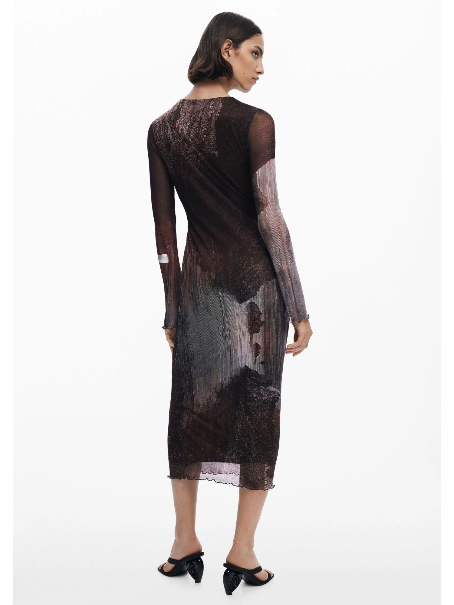 Desigual Vestito disegnato da Mr. Christian Lacroix Donna Marrone 25WWVK01 6044 DESIGUAL