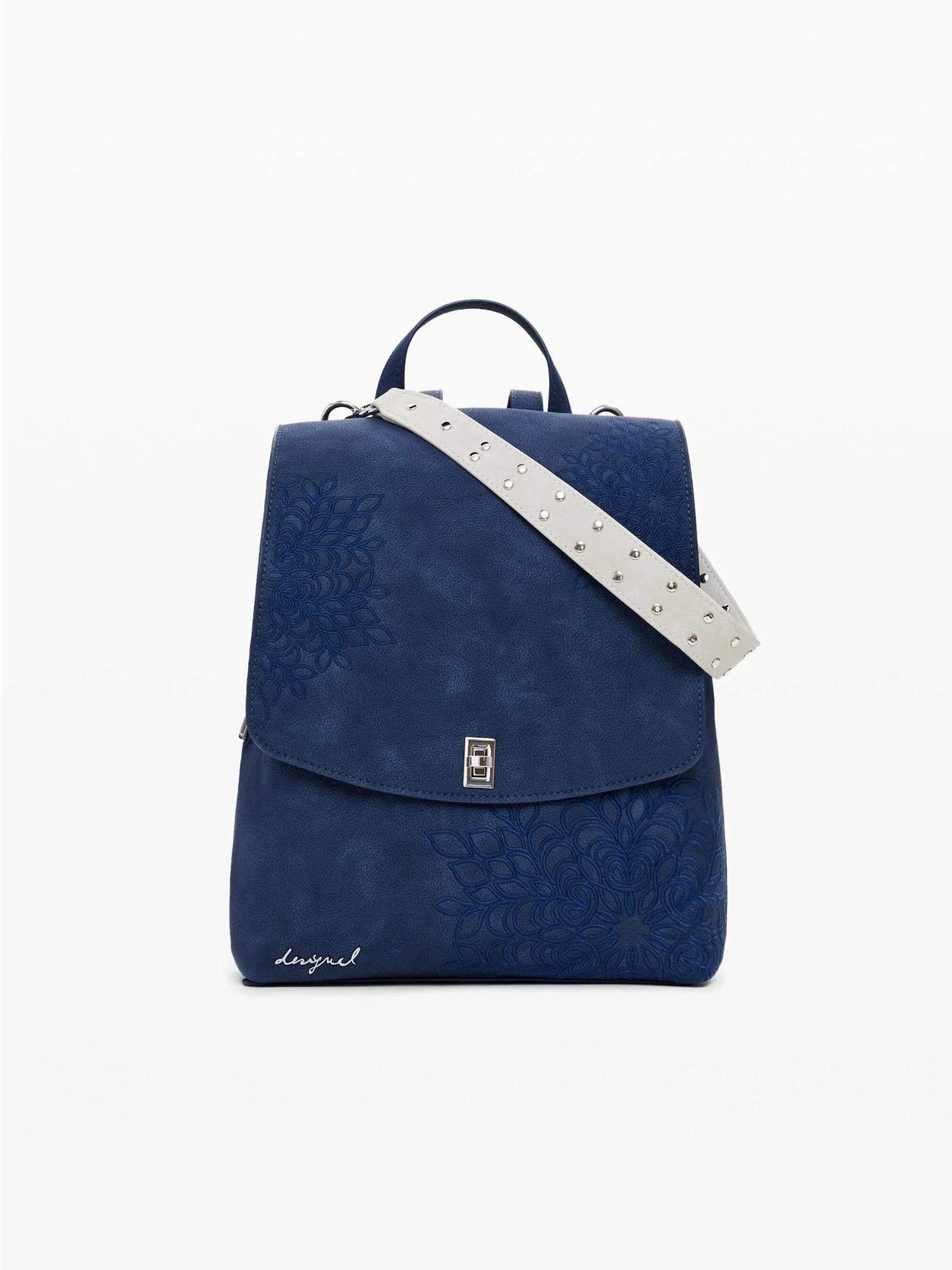 Desigual Zaino con patta piccola incisa Donna Blu 25WAKP34 5031 DESIGUAL
