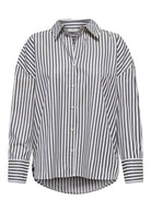 Jacqueline De Yong Camicia Donna Vesper Bianca a righe 15338857 Cloud Dancer CHOCOLATE TORTE JACQUELINE DE YONG