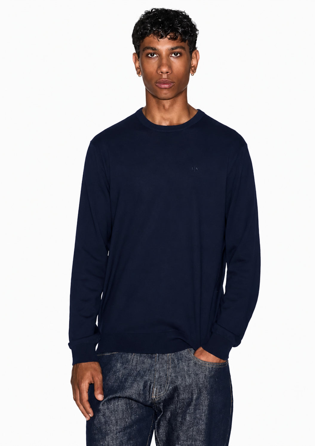 Mage girocollo in lana merino Blu Navy 8NZM3A ZM8AZ 1510 ARMANI EXCHANGE 