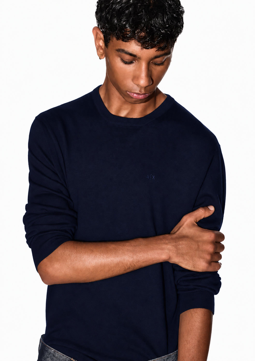 Mage girocollo in lana merino Blu Navy 8NZM3A ZM8AZ 1510 ARMANI EXCHANGE 
