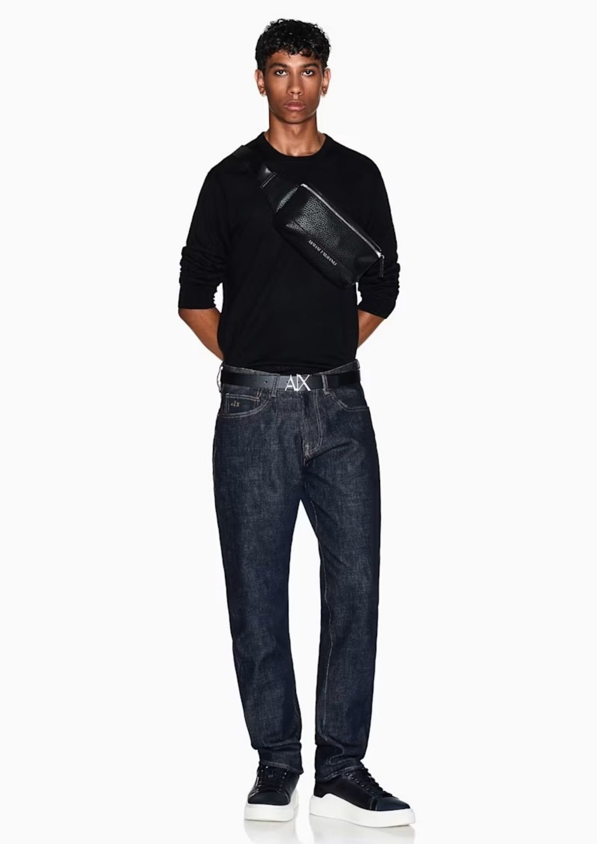 Mage girocollo in lana merino Blu Navy 8NZM3A ZM8AZ 1510 ARMANI EXCHANGE 