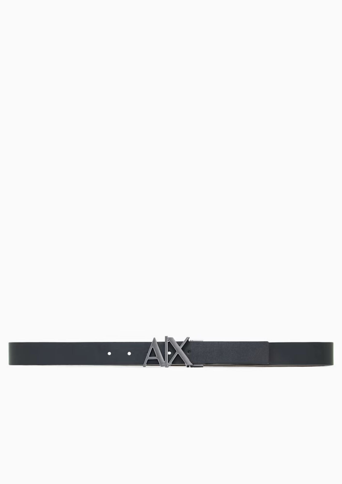 Cintura in pelle con fibbia a placca e logo Black Phantom 951017 CC505 43120 ARMANI EXCHANGE 