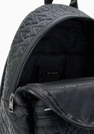 Zaino con motivo in rilievo e tasca frontale con zip Nero XM000237 AF12133 UC001 ARMANI EXCHANGE 