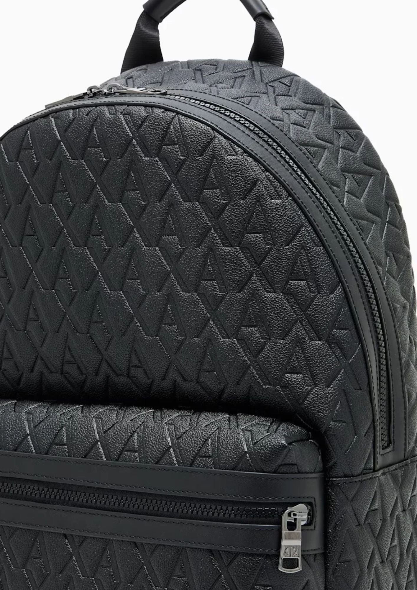 Zaino con motivo in rilievo e tasca frontale con zip Nero XM000237 AF12133 UC001 ARMANI EXCHANGE 
