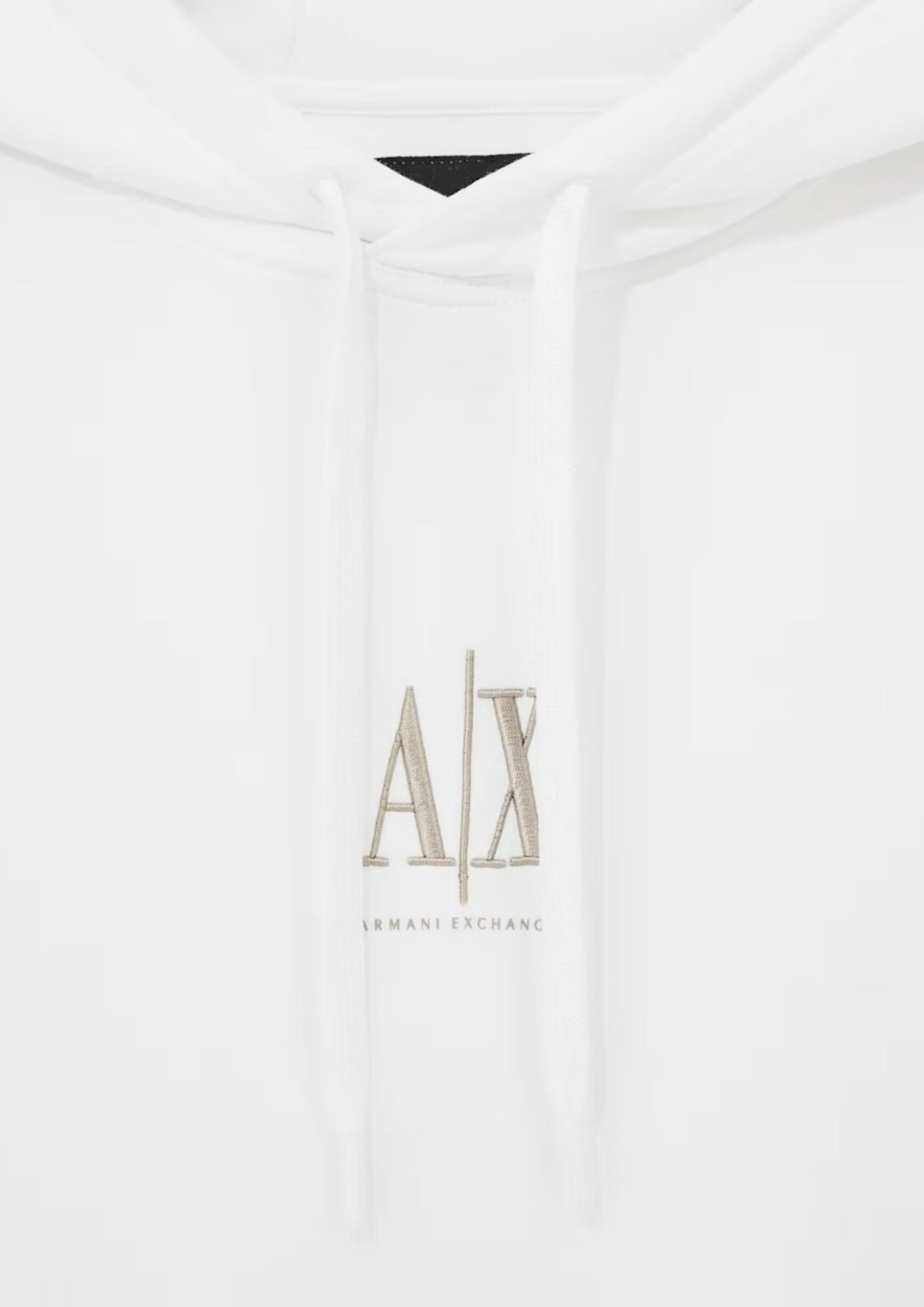 Felpa con cappuccio e tasca a marsupio con logo Icon Bianca XM000369 AF10818 U0009 ARMANI EXCHANGE 