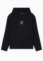 Felpa con cappuccio e tasca a marsupio con logo Icon Nera XM000369 AF10818 UC001 ARMANI EXCHANGE 