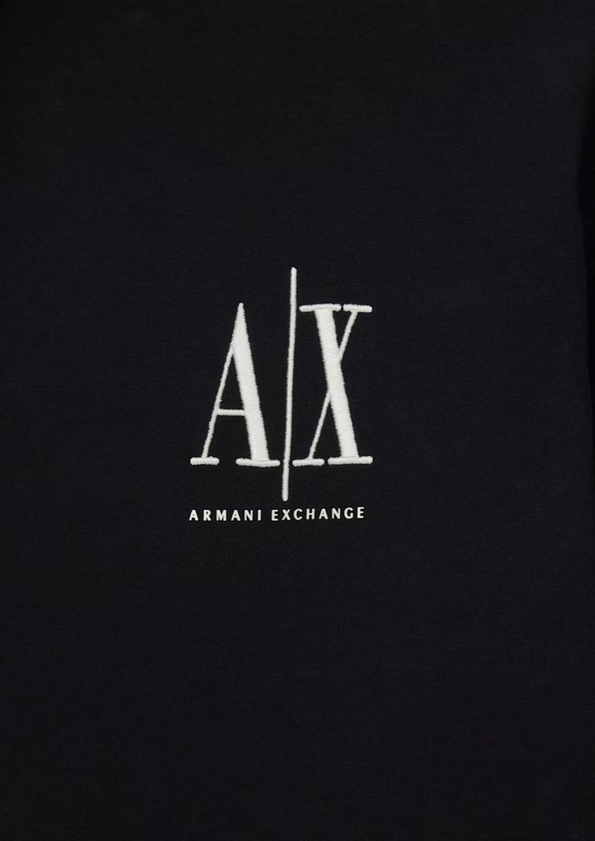 Felpa fullzip con cappuccio e logo in cotone stretch Icon Nera XM000371 AF10818 UC001 ARMANI EXCHANGE 