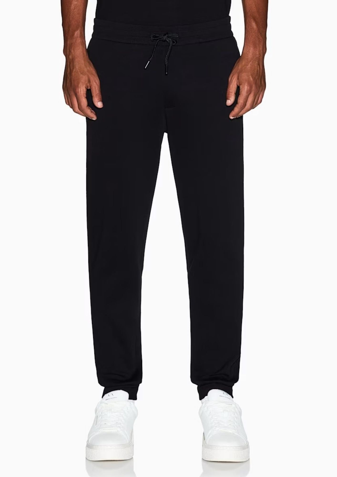 Pantaloni jogger in cotone stretch con coulisse Icon Nero XM000373 AF10818 UC001 ARMANI EXCHANGE 