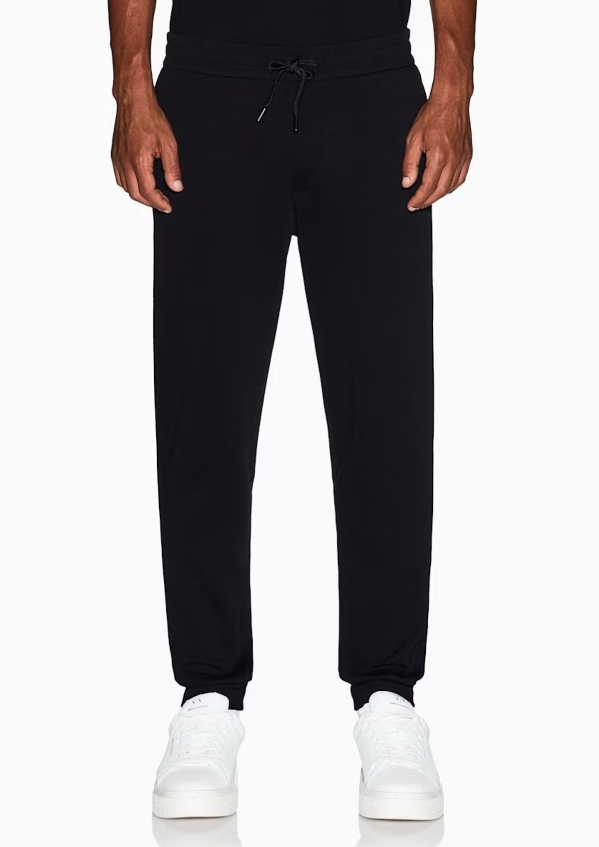 Pantaloni jogger in cotone stretch con coulisse Icon Nero XM000373 AF10818 UC001 ARMANI EXCHANGE 